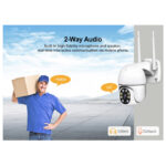 GloboStar® 86042 Ασύρματο Καταγραφικό με Οθόνη – 8 x Camera 2MP 1080P WiFi  360° Μοιρών – Αδιάβροχο IP66 – Νυχτερινή Όραση με LED IR – Διπλή Κατέυθυνση Ομιλίας – Ανιχνευτή Κίνησης – Νυχτερινή Λήψη – Λευκό