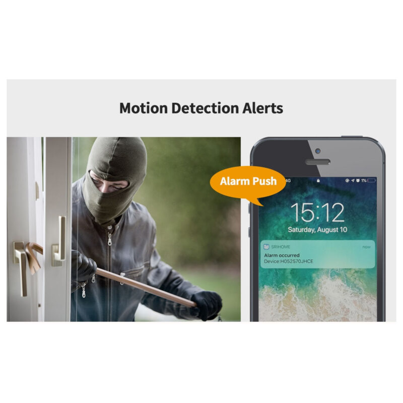 GloboStar® 86042 Ασύρματο Καταγραφικό με Οθόνη – 8 x Camera 2MP 1080P WiFi  360° Μοιρών – Αδιάβροχο IP66 – Νυχτερινή Όραση με LED IR – Διπλή Κατέυθυνση Ομιλίας – Ανιχνευτή Κίνησης – Νυχτερινή Λήψη – Λευκό