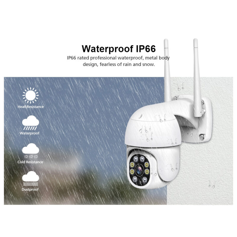 GloboStar® 86042 Ασύρματο Καταγραφικό με Οθόνη – 8 x Camera 2MP 1080P WiFi  360° Μοιρών – Αδιάβροχο IP66 – Νυχτερινή Όραση με LED IR – Διπλή Κατέυθυνση Ομιλίας – Ανιχνευτή Κίνησης – Νυχτερινή Λήψη – Λευκό