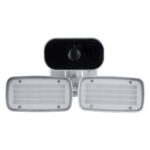 GloboStar® 86043 Προβολέας LED SMD 24W 2160lm με IP Camera 1080P 2MP WiFi 150° Μοιρών – AC 230V – με Αισθητήρα Ημέρας-Νύχτας & Ρύθμιση Χρόνου Ανάμματος – Αδιάβροχος IP66 Ψυχρό Λευκό 6000K – Ασημί