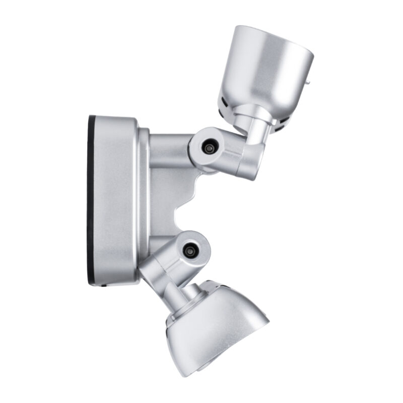 GloboStar® 86043 Προβολέας LED SMD 24W 2160lm με IP Camera 1080P 2MP WiFi 150° Μοιρών – AC 230V – με Αισθητήρα Ημέρας-Νύχτας & Ρύθμιση Χρόνου Ανάμματος – Αδιάβροχος IP66 Ψυχρό Λευκό 6000K – Ασημί