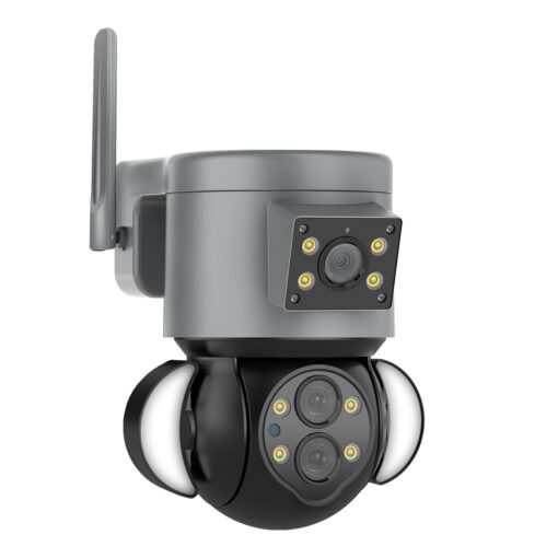 GloboStar® 86077 Επιτοίχια Κάμερα Πρίζας WiFi HD 1080P 350° Διπλή Κατέυθυνση Ομιλίας & Ανιχνευτή Κίνησης – Απομακρυσμένος Έλεγχος – Αδιάβροχη IP65 – Γρι Μαύρο – Μ15 x Π14.5 x Y15cm – 2 Χρόνια Εγγύηση