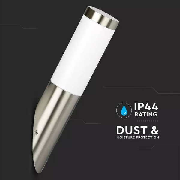 Εξωτερικό επιτοίχιο φωτιστικό  Ε27, με διαγώνια κλίση και σώμα από ανοξείδωτο ατσάλι V-TAC – 8623