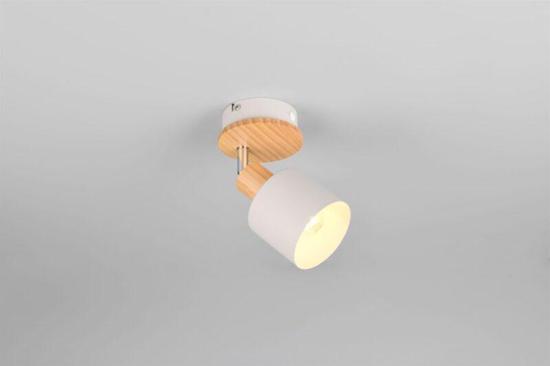 Σποτ Τοίχου/Οροφής SHANTI 1xE14 Γκρι και Ξύλο Trio Lighting – 862700176