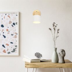 Σποτ Τοίχου/Οροφής SHANTI 1xE14 Γκρι και Ξύλο Trio Lighting – 862700176