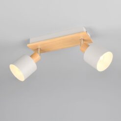Πολύφωτο Οροφής SHANTI Σποτ 2xE14 Γκρι και Ξύλο Trio Lighting – 862700276
