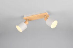 Πολύφωτο Οροφής SHANTI Σποτ 2xE14 Γκρι και Ξύλο Trio Lighting – 862700276