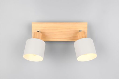 Πολύφωτο Οροφής SHANTI Σποτ 2xE14 Γκρι και Ξύλο Trio Lighting – 862700276