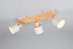 Πολύφωτο Οροφής SHANTI Σποτ 3xE14 Γκρι και Ξύλο Trio Lighting – 862700376