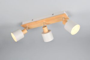 Πολύφωτο Οροφής SHANTI Σποτ 3xE14 Γκρι και Ξύλο Trio Lighting – 862700376