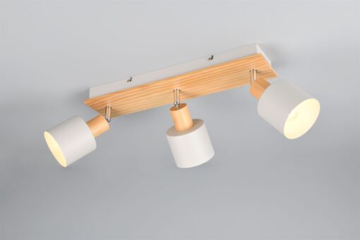 Πολύφωτο Οροφής SHANTI Σποτ 3xE14 Γκρι και Ξύλο Trio Lighting – 862700376