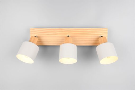 Πολύφωτο Οροφής SHANTI Σποτ 3xE14 Γκρι και Ξύλο Trio Lighting – 862700376