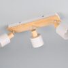 Πολύφωτο Οροφής SHANTI Σποτ 3xE14 Γκρι και Ξύλο Trio Lighting – 862700376