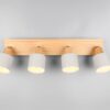 Πολύφωτο Οροφής SHANTI Σποτ 4xE14 Γκρι και Ξύλο Trio Lighting – 862700476
