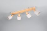Πολύφωτο Οροφής SHANTI Σποτ 4xE14 Γκρι και Ξύλο Trio Lighting – 862700476