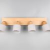 Πολύφωτο Οροφής SHANTI Σποτ 4xE14 Γκρι και Ξύλο Trio Lighting – 862700476
