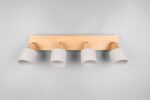 Πολύφωτο Οροφής SHANTI Σποτ 4xE14 Γκρι και Ξύλο Trio Lighting – 862700476