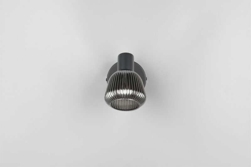 Φωτιστικό Τοίχου/Οροφής Σποτ Μαύρο Ματ & Γυαλί TARIFA 1xE14 Trio Lighting – 862800132