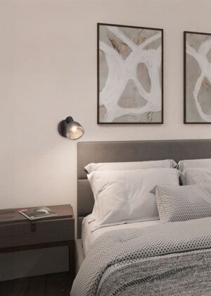 Φωτιστικό Τοίχου/Οροφής Σποτ Μαύρο Ματ & Γυαλί TARIFA 1xE14 Trio Lighting – 862800132