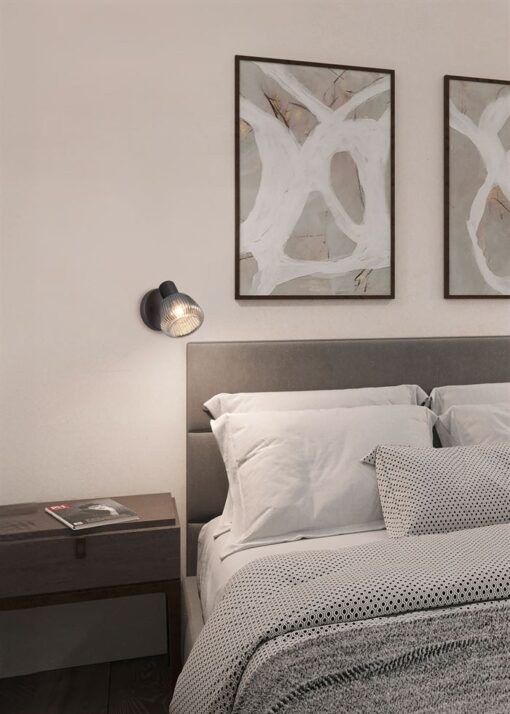 Φωτιστικό Τοίχου/Οροφής Σποτ Μαύρο Ματ & Γυαλί TARIFA 1xE14 Trio Lighting – 862800132