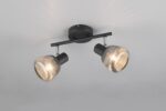 Φωτιστικό Οροφής Σποτ Μαύρο Ματ & Γυαλί TARIFA 2xE14 Trio Lighting – 862800232