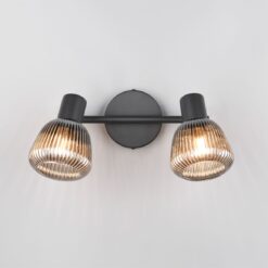 Φωτιστικό Οροφής Σποτ Μαύρο Ματ & Γυαλί TARIFA 2xE14 Trio Lighting – 862800232