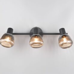 Φωτιστικό Οροφής Σποτ Μαύρο Ματ & Γυαλί TARIFA 3xE14 Trio Lighting – 862800332