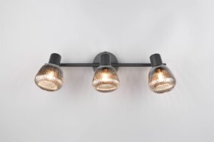 Φωτιστικό Οροφής Σποτ Μαύρο Ματ & Γυαλί TARIFA 3xE14 Trio Lighting – 862800332