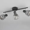 Φωτιστικό Οροφής Σποτ Μαύρο Ματ & Γυαλί TARIFA 3xE14 Trio Lighting – 862800332