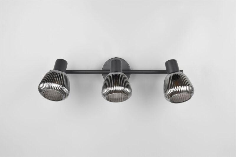 Φωτιστικό Οροφής Σποτ Μαύρο Ματ & Γυαλί TARIFA 3xE14 Trio Lighting – 862800332