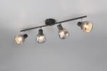 Φωτιστικό Οροφής Σποτ Μαύρο Ματ & Γυαλί TARIFA 4xE14 Trio Lighting – 862800432