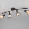 Φωτιστικό Οροφής Σποτ Μαύρο Ματ & Γυαλί TARIFA 4xE14 Trio Lighting – 862800432