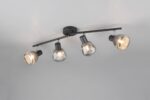 Φωτιστικό Οροφής Σποτ Μαύρο Ματ & Γυαλί TARIFA 4xE14 Trio Lighting – 862800432