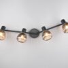 Φωτιστικό Οροφής Σποτ Μαύρο Ματ & Γυαλί TARIFA 4xE14 Trio Lighting – 862800432