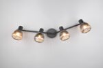Φωτιστικό Οροφής Σποτ Μαύρο Ματ & Γυαλί TARIFA 4xE14 Trio Lighting – 862800432