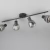Φωτιστικό Οροφής Σποτ Μαύρο Ματ & Γυαλί TARIFA 4xE14 Trio Lighting – 862800432