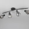 Φωτιστικό Οροφής Σποτ Μαύρο Ματ & Γυαλί TARIFA 4xE14 Trio Lighting – 862800432