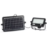 LED ηλιακός προβολέας 10W Φυσικό  4000K Μαύρο σώμα με Ανιχνευτή Κίνησης V-TAC – 8674