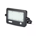 LED ηλιακός προβολέας 10W Φυσικό  4000K Μαύρο σώμα με Ανιχνευτή Κίνησης V-TAC – 8674