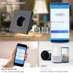 Wi-Fi Πρίζα Σούκο Μαύρη Πλαστικό & Γυαλί Smart Home Συμβατή Με Amazon Alexa & Google Home V-TAC – 8797