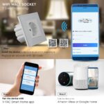 Wi-Fi Πρίζα Σούκο Λευκή Πλαστικό & Γυαλί Smart Home Συμβατή Με Amazon Alexa & Google Home V-TAC – 8798