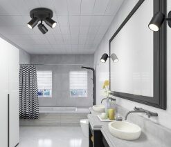 Σποτ Trio Lighting 3xGU10   Μαύρο Ματ Μεταλλικό  IP44  – 880430332