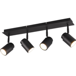 Σποτ Trio Lighting 4xGU10 Μαύρο Ματ Μεταλλικό IP44 – 880400432