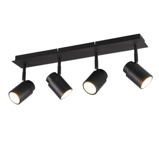 Σποτ Trio Lighting 4xGU10   Μαύρο Ματ Μεταλλικό  IP44  – 880400432