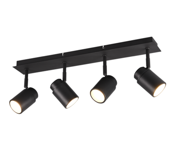 Σποτ Trio Lighting 4xGU10   Μαύρο Ματ Μεταλλικό  IP44  – 880400432