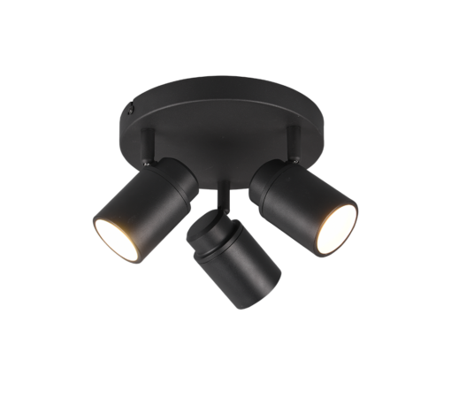 Σποτ Trio Lighting 3xGU10   Μαύρο Ματ Μεταλλικό  IP44  – 880430332