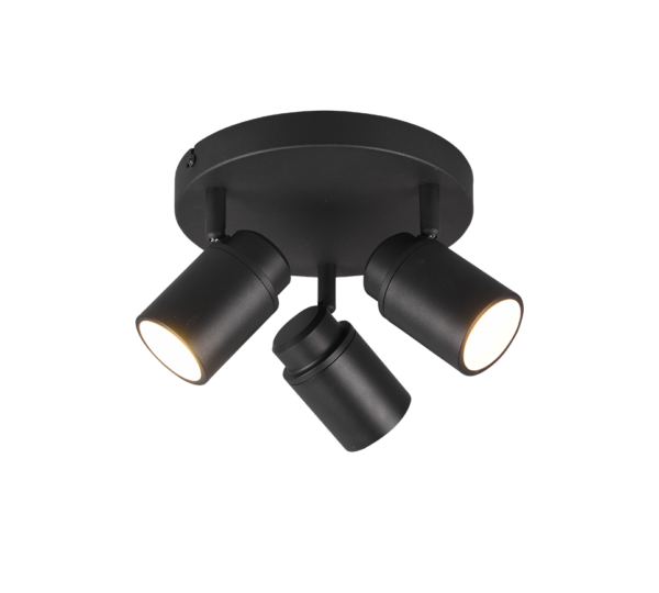 Σποτ Trio Lighting 3xGU10   Μαύρο Ματ Μεταλλικό  IP44  – 880430332