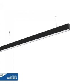 LED Γραμμικό Κρεμαστό Φωτιστικό 120cm Μαύρο 40W V-TAC PRO Samsung Chip 3720lm 120° Φυσικό Λευκό 4000K – 21374