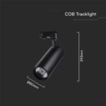 LED φωτιστικό ράγας τριφασικό COB 40W 3 σε 1 CCT Μαύρου Χρώματος V-TAC – 8842