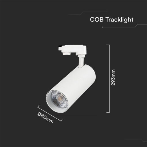 LED φωτιστικό ράγας τριφασικό COB 40W 3 σε 1 CCT Λευκού Χρώματος V-TAC – 8843